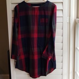 Plaid Shirt Dress Size S